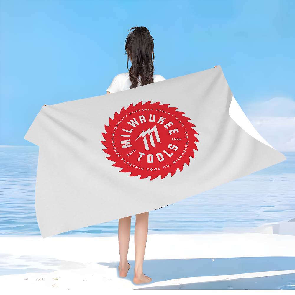 ЛОГОТИП M-Milwaukees Модное пляжное полотенце с аниме-принтом, мягкое, впитывающее, мочалка, детские подарки для детей, для путешествий, кемпинга, спортзала