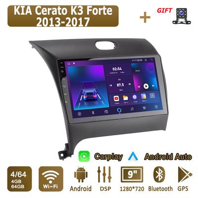 Android Carplay автомобильное радио для KIA Cerato K3 Forte 2013-2017 мультимедийный проигрыватель головное устройство стерео GPS навигация BT WIFI 4+64 ГБ