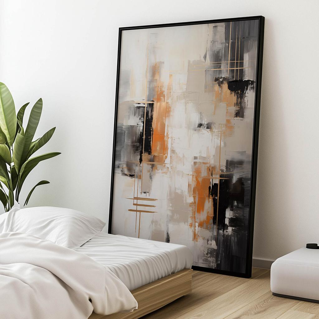 Industrialna Abstrakcja Industrialna Abstrakcja, 30X40 Cm, Bez Ramy, Płótno Premium Na Blejtramie