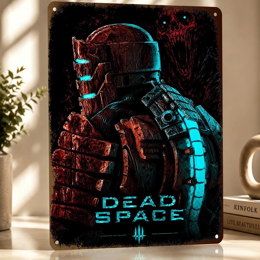 Dead Space Isaac Clarke and Necromorph Metal Poster Perfect Gift for Fans Lovers Personalized Wall Art Metal Sign for Room Decor