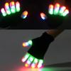 1 Pair Glowing Gloves LED Light Up Finger Gloves with 7 Color Dynamic Light Mode Breathable
