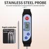 Digital Food Thermometer LCD Screen Stainless Steel Probe Electronic Thermometer Water Milk Soup Baking Temperature Tester