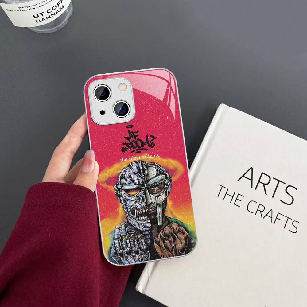 M-MF D-DoomS Ремешок Для IPhone 14 13 12 Mini 11 Pro XS Max X XR 14 Plus Чехол из Закаленного Стекла