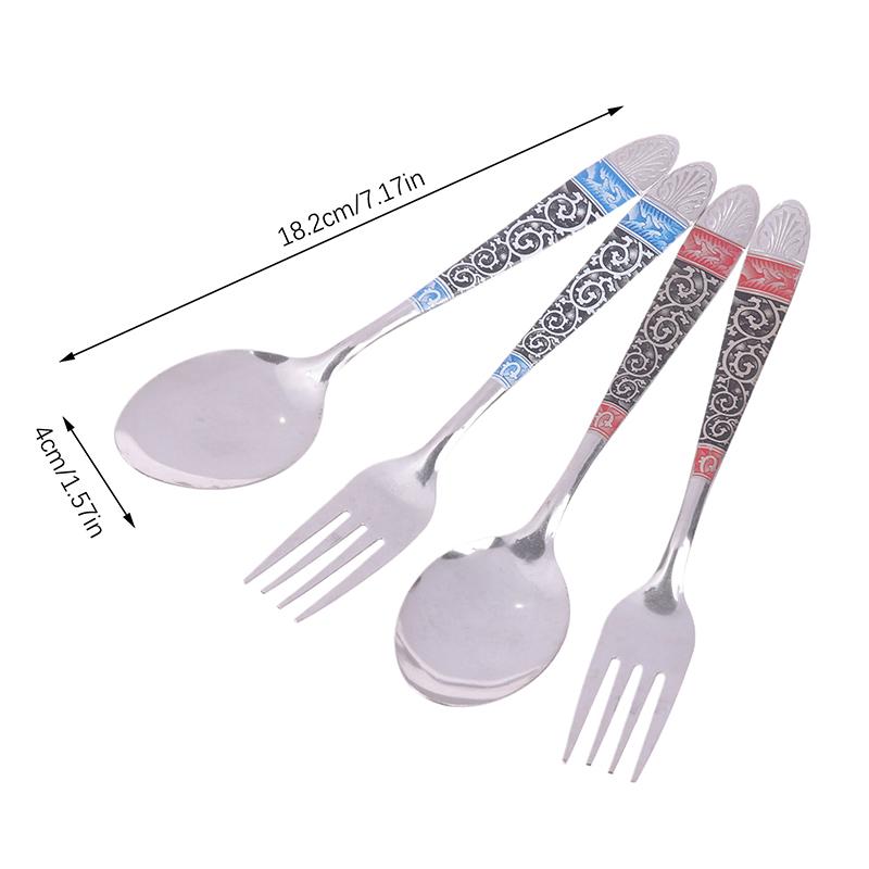Набор столовых приборов с ложкой и вилкой, набор столовых приборов, столовые приборы из нержавеющей стали, набор столовой посуды для ресторана, посуда, набор ложек и вилок