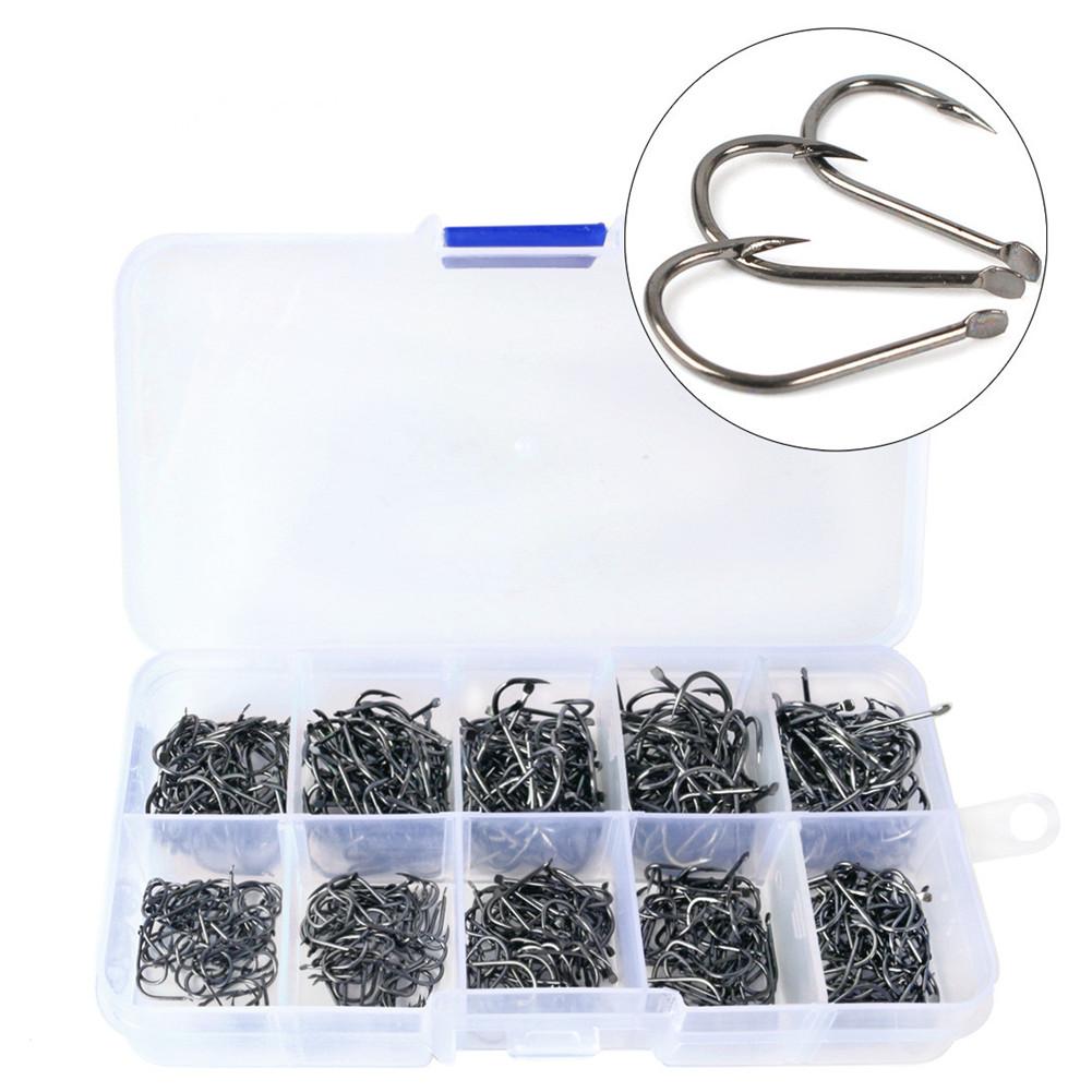 1 Set Of Fishing Hook High-carbon Steel Fish Hook Set 3#-12# Non-ring Non-hole Fish Barbed Hook