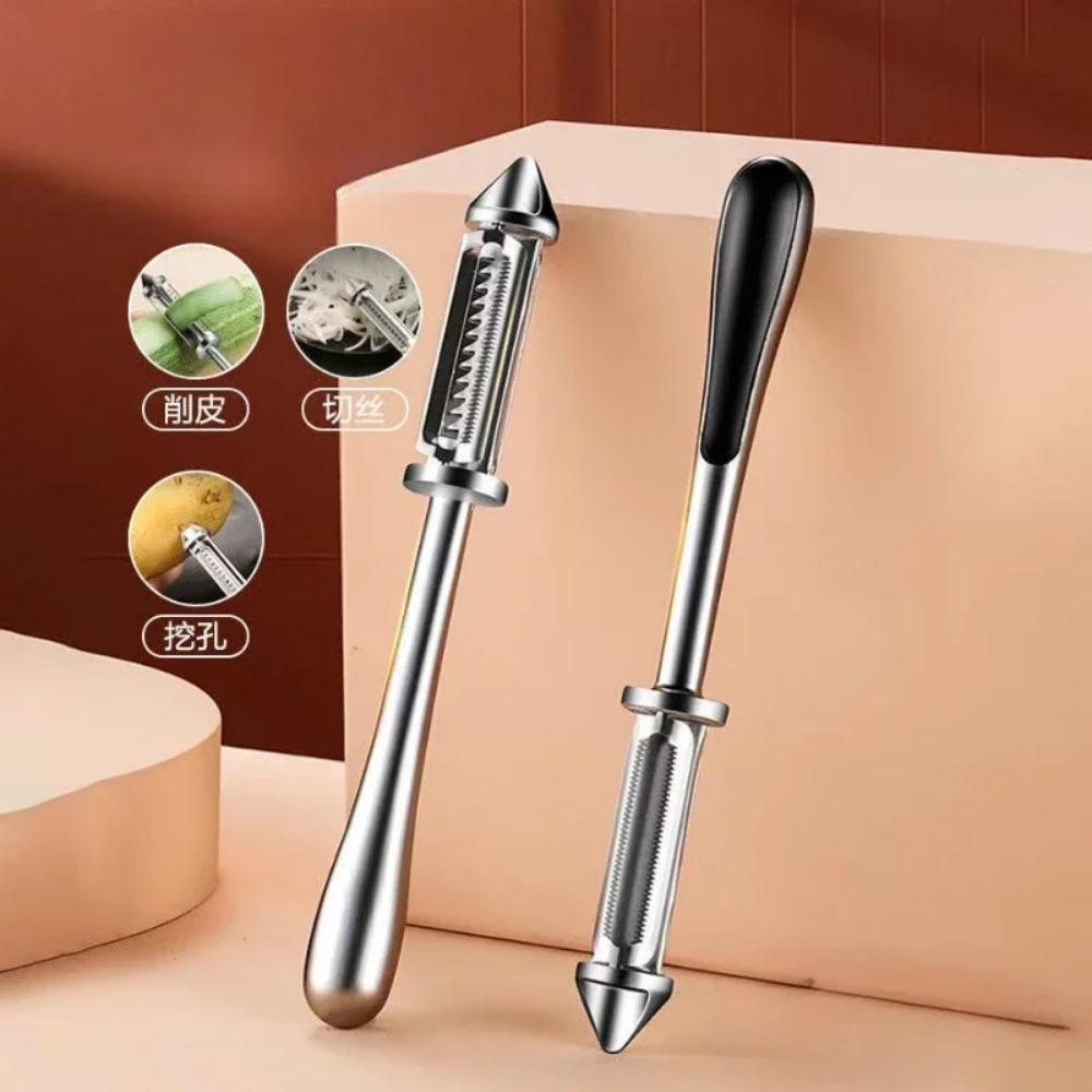 Многофункциональная кухонная машина три в одном, скребок для очистки овощей, картофеля, воды, фруктов и дыни, строгальный станок