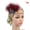 Women Beaded Flapper Hair Accessories Rhinestone Sequin Performance Headwear Elastic Indian Vintage Masquerade Feather Headband