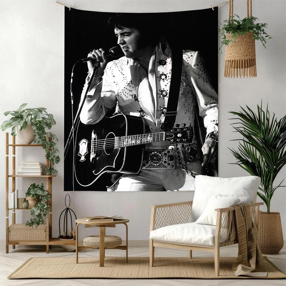 Elvis Wall Decor Tapestry Art For Pet Memorial Birthdaywedding Party Backdrop Family Gift