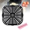 Non-stick Square Air Fryer Grill Plate Washable Air Fryer Divider Plate Set with Cleaning Cloth