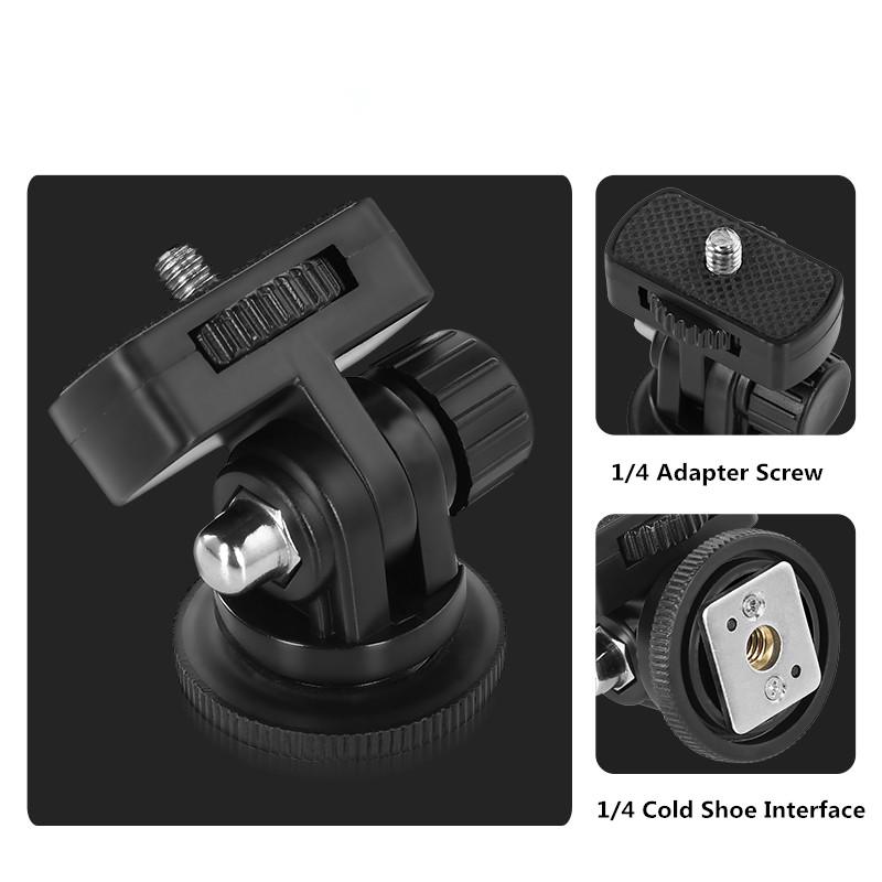 1/4" Inch Screw Hot Shoe Mount Adapter 180 Degree Adjustable Angle Pole for DSLR Camera Canon Nikon Flash LED Light Monitor
