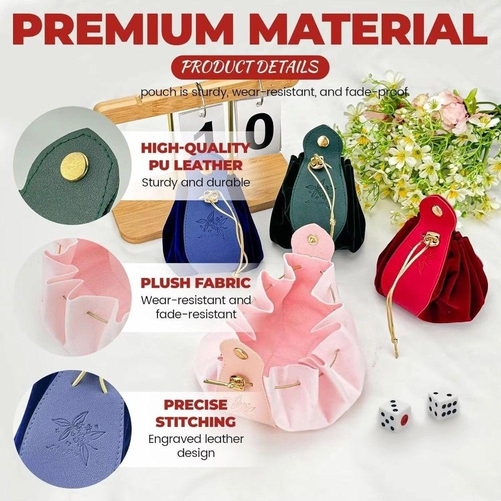 Leather Jewelry Storage Pouch Solid Color Party Favor Bag New Candy Packaging Bag Jewelry Storage