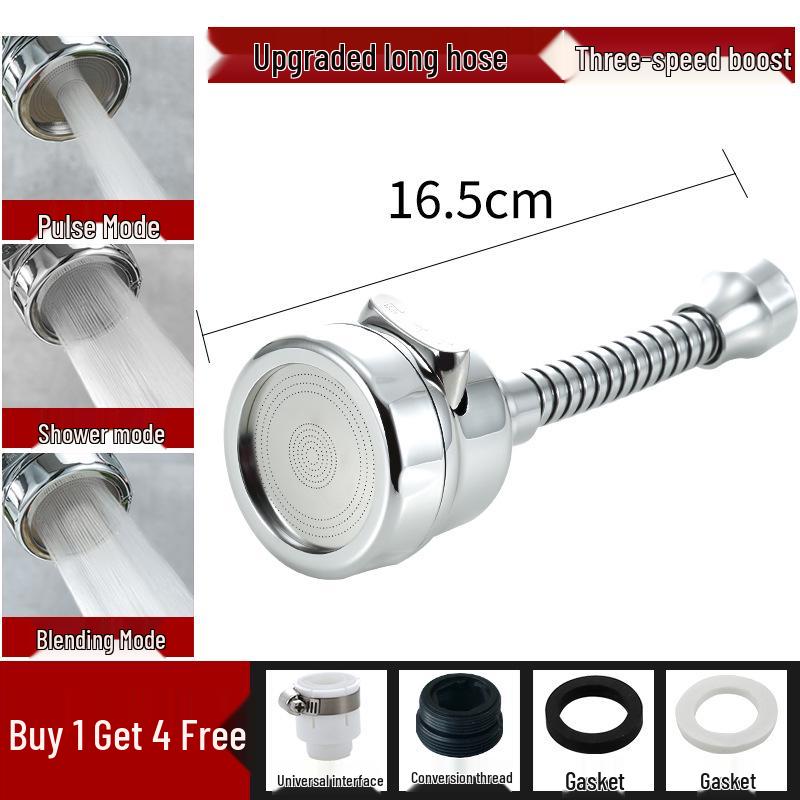 Universal Rotating Kitchen Faucet Aerator: Anti-Splash, Water-Saving, Sprayer Extender