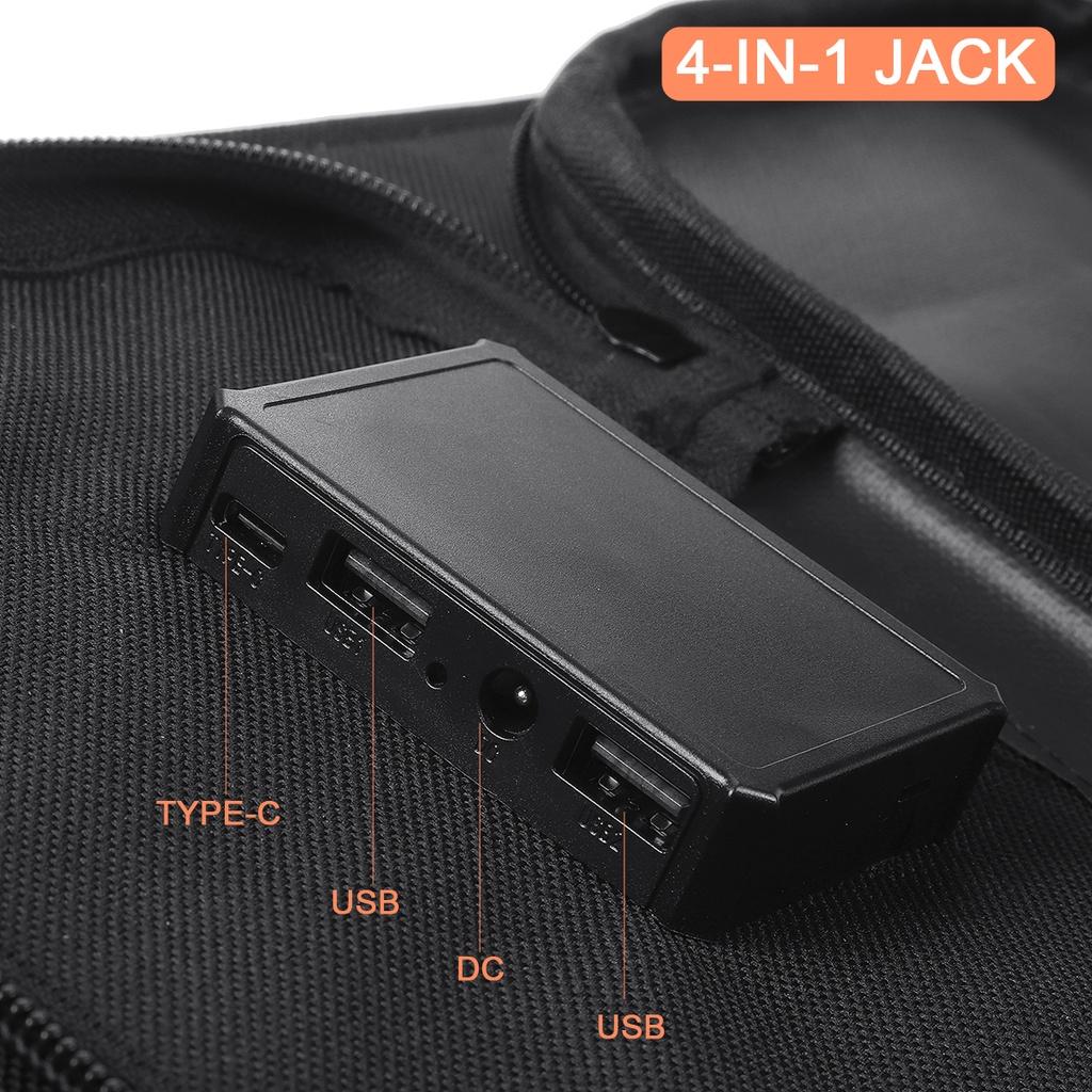 Складная солнечная панель 300 Вт с двойным USB/ТИПом C/DC, наружное переносное складное солнечное зарядное устройство для солнечных батарей