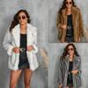 2024 European & American Women's Autumn/Winter Faux Fur Collar Coat