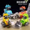Children'S Drop-Resistant Pressing Engineering Team Set Small Sliding Toy Car Pull Back Excavator Robot
