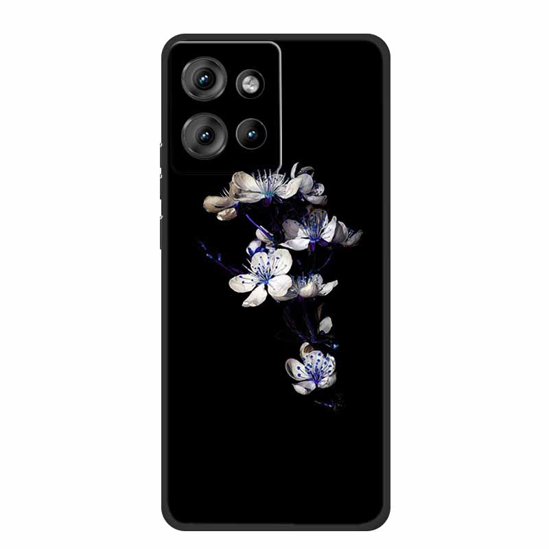 Чехол из ТПУ для Motorola Moto G 2025 Чехол Мультяшный Черный Силиконовый Мягкая Задняя Крышка Чехол для Moto G75 Edge 60 Pro Fusion Чехол для Телефона