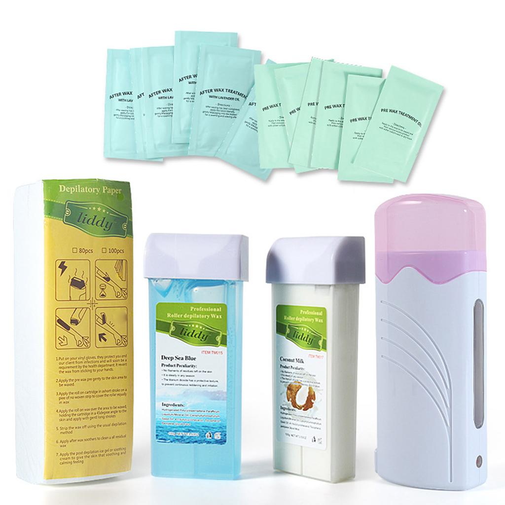 Personal Hair Removal Kit 100g Handheld Roller Hair Removal Waxer Set Rosin Free