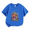 Kids Boys Girls 100% Cotton Short Sleeve O-neck T-shirt, Cute Animated Animal Group Print Casual Soft Tees for Children Daily Wear, Breathable Lightwe