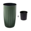 Donica Stripped Wysoka Eco Wood Zielona