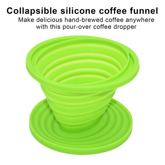 Складная кофеварка-дриппер, многоразовый силиконовый держатель для кофейного фильтра, пищевой, не содержит БФА, термостойкий