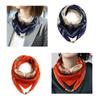 Women Necklace Accessories Chiffon Silk Scarf Magnetic Buckle Necklace Pendant Printed