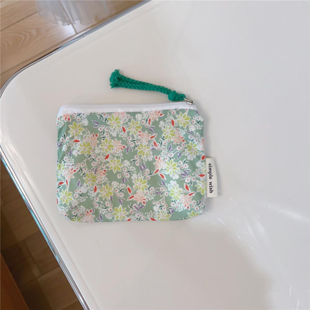 Mini Cotton Floral Organizer Bags for Women Bag Small Fabric Cosmetic Make Up Bag Little Purse Coin Pouch Children Cosmetic Case