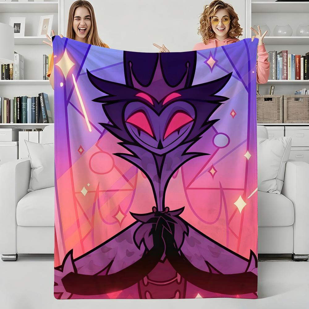 Animation H-Helluva Bosss Throw Flannel Blanket Perfect for Sofa Office Bed Travel Sleep Read Relax Camping four season use