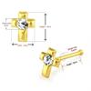 KODY PIERCING Булавка для носа с крестообразным шариком из 9-каратного золота, украшенная драгоценными камнями - качественный пирсинг