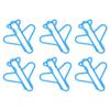 100Pcs Cute Paper Clips Plane Shape Design Covered Wire Bright Color Fancy Paperclips for Scrapbook