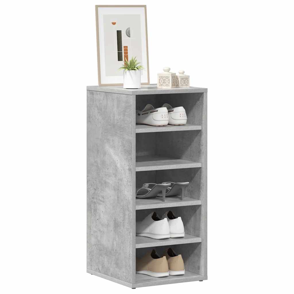 Shoe Cabinet Concrete Grey 31.5 x 35 x 70 cm Engineered Wood