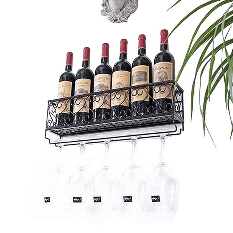 Настенная железная полка для вина, держатель для бутылки шампанского, полки, аксессуары для бара