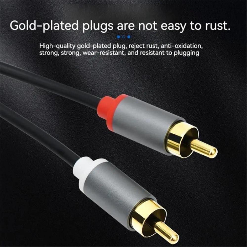 Male-Male 2RCA To 2RCA Amplifier Cable Audio Video Cable for Computer/DVD Player/Projector/