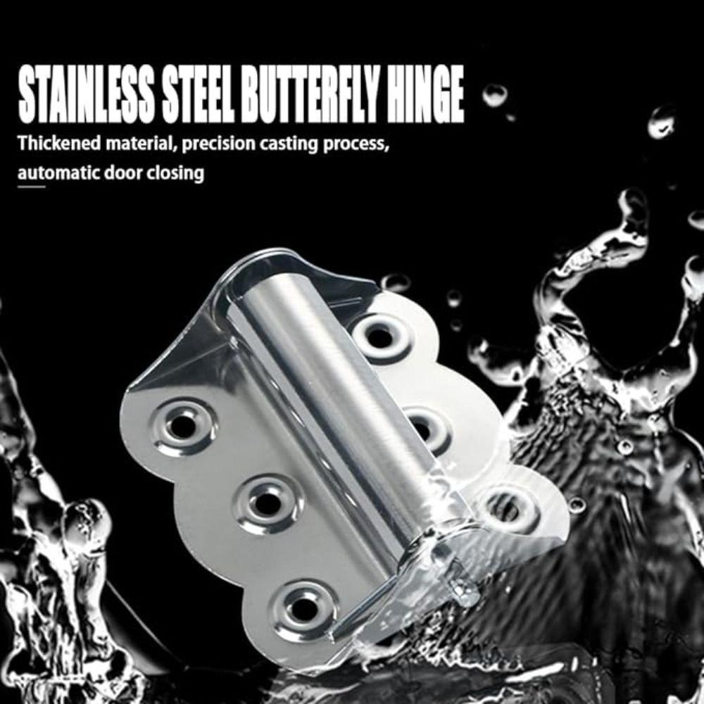 Butterfly Spring Loaded Hinges Stainless Steel Door Closer Hinge Self Closing Hinge Wooden door