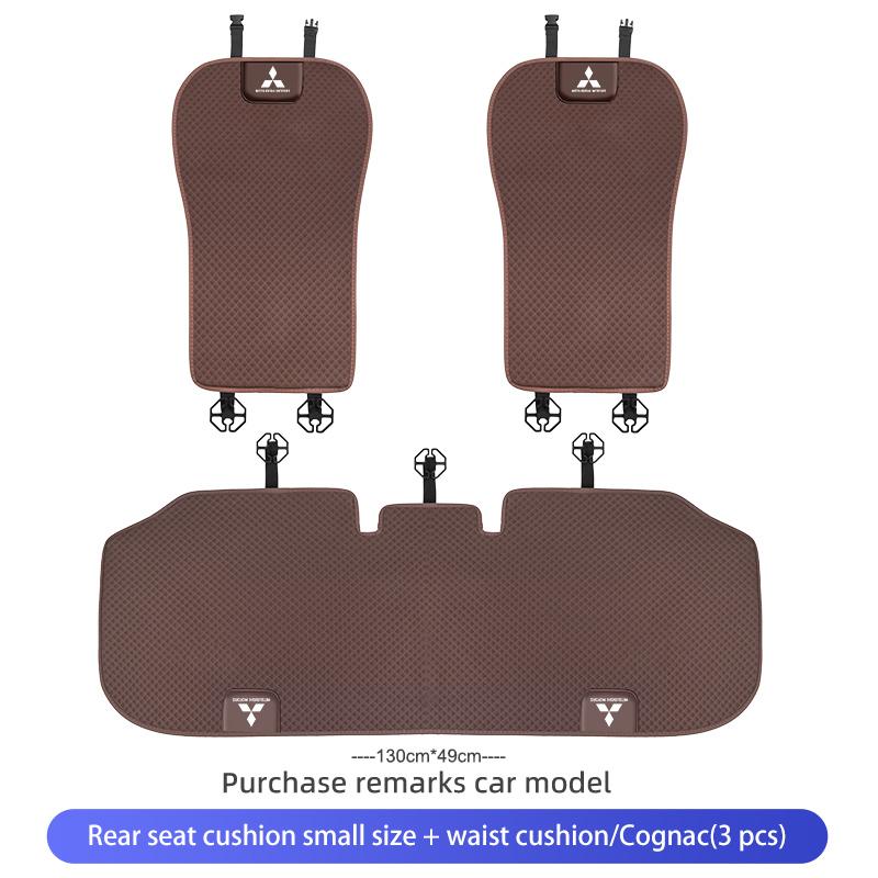 xkhr10 Car Logo Seat Cushion Backrest Ice Silk Anti Slip Protective Pad Accessories For Mitsubishi Lancer ASX Pajero Mirage Attrage