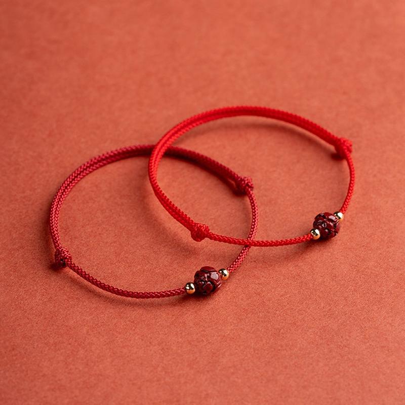 Тибетский буддийский лотос бисерный браслет ручной работы плетеный регулируемый счастливый красный ниточный браслет с подвесками для женщин мужчин парные украшения