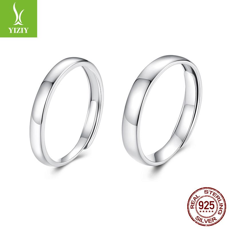 Couple Ring Of Light, Electroplated S925 Sterling Silver Simple Fashion Men'S And Women'S Open Ring Batch Jewelry Bsr649