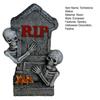 Halloween Tombstone Statue Decoration Spooky Resin RIP Skeleton Gravestone Figurine for Halloween Garden Outdoor Decor