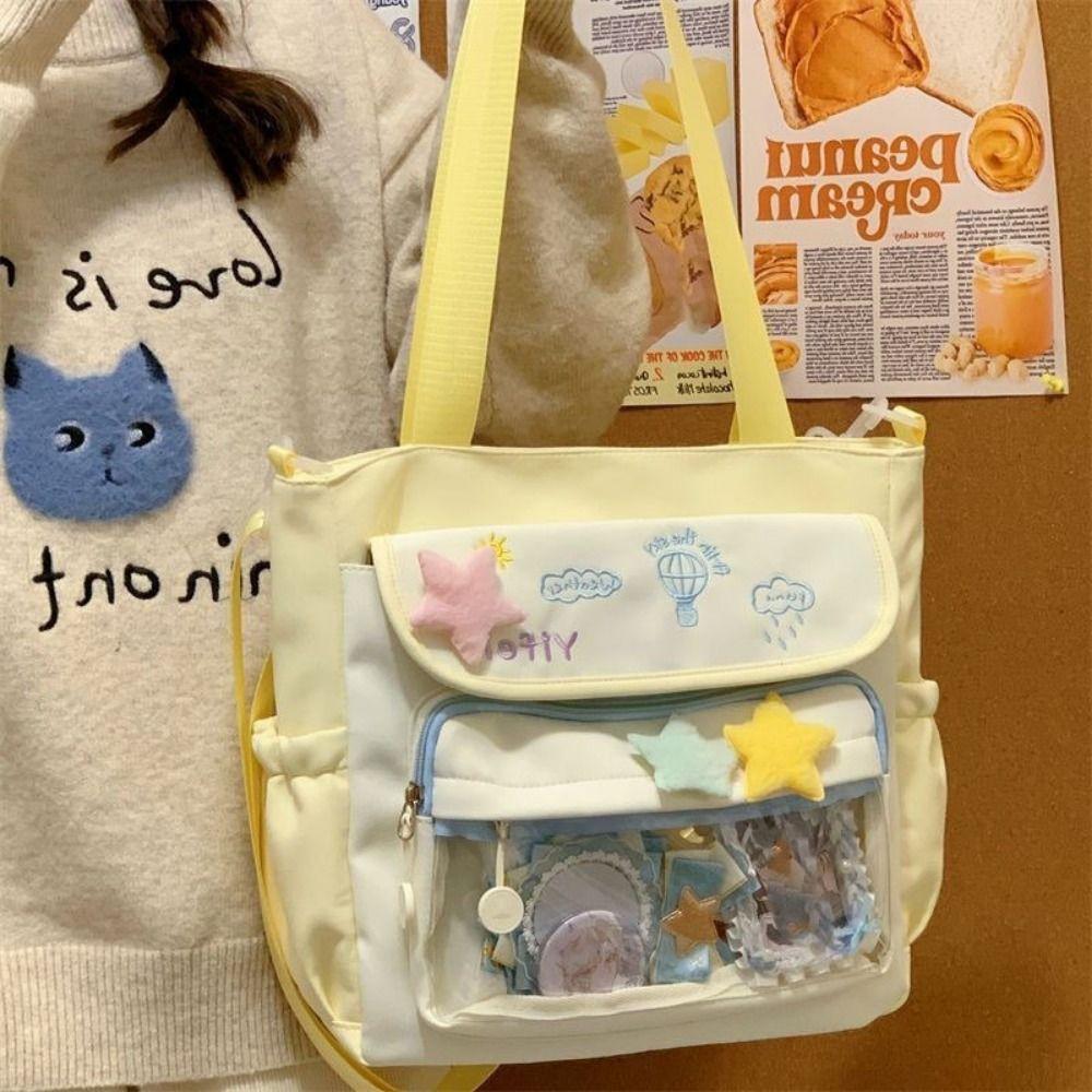 Sweet Student Crossbody Bag Large Capacity Y2K Anime Display Bag Cartoon Shoulder Ita Bag School