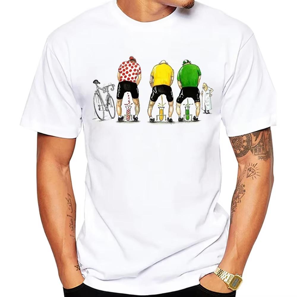 Забавный аниме три папы фиксированная передача велосипед велоспорт мода винтаж классическая футболка летние мужские короткий рукав хип-хоп повседневные футболки