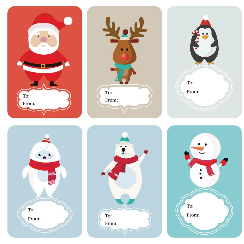 50-250Pcs Santa Claus Christmas Gift Decoration Sticker Packaging Stationery Sticker Happy Holidays Decoration Seal Label