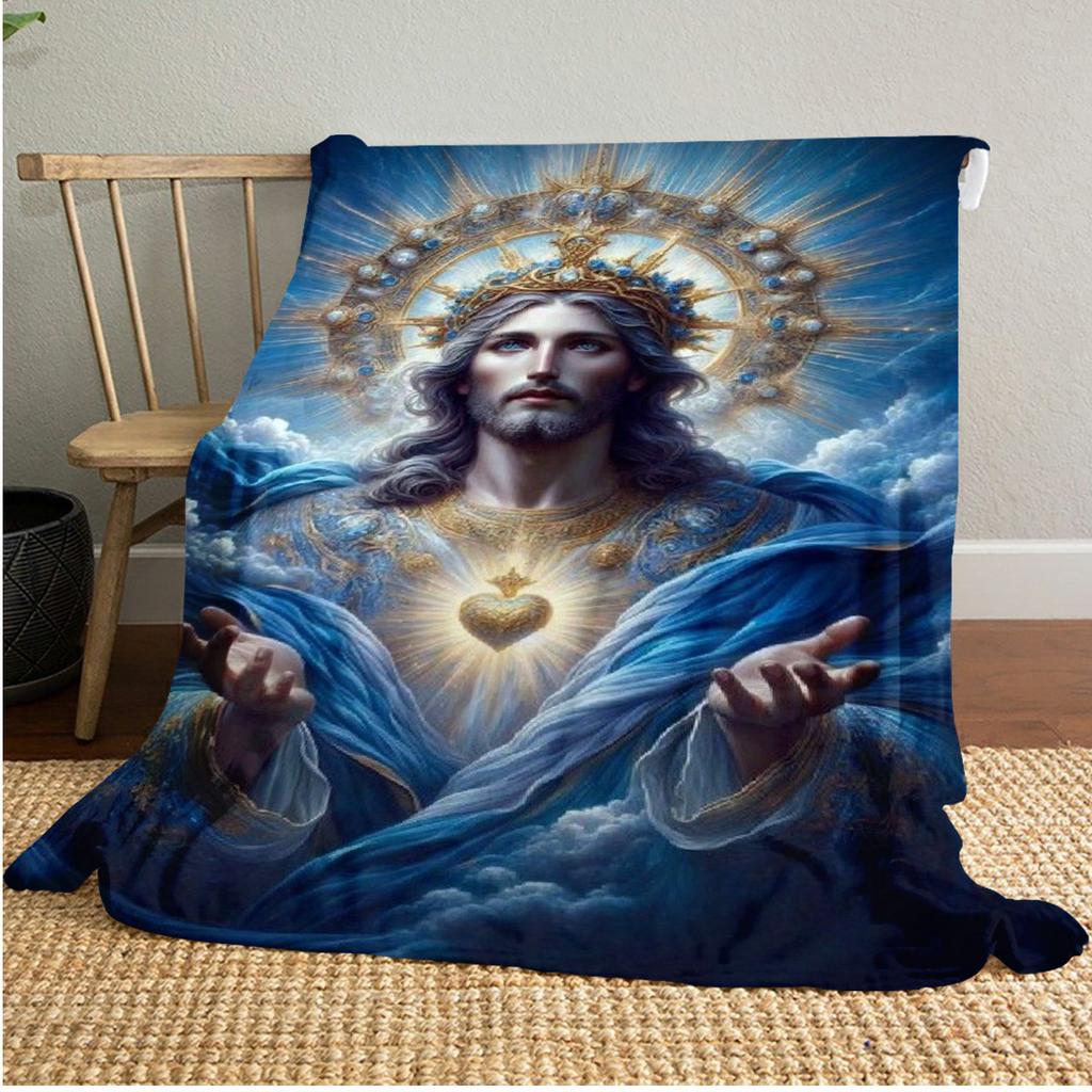 Jesus Throw Soft Comfortable All Seasons Blanket Perfect Gift Couch Office Nap Outdoor Travel Blanket