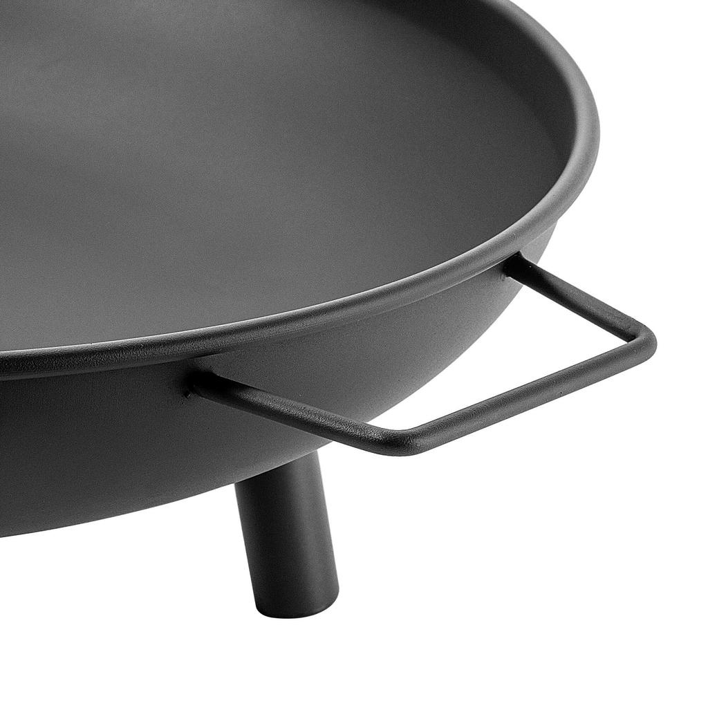 KADAX Большой садовый очаг 58 см для костра, гриля, котелка, стальная чаша, черная