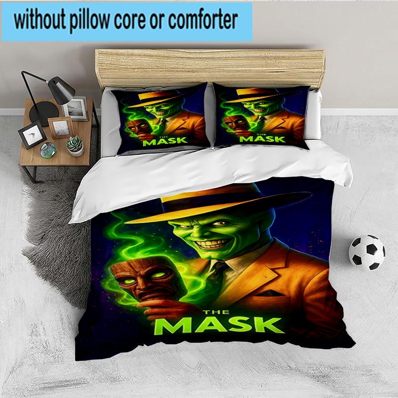The Masked Green Man 3PCS Bedding set,Ideal for 1pc Duvet Cover And 2pcs Pillowcases Perfect for Fan gift,Ideal for Bedroom, Dormitory