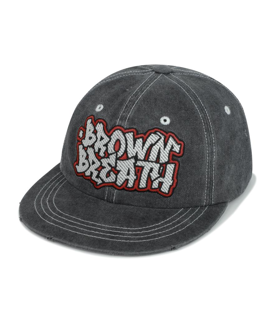 Кепка с логотипом BROWNBREATH Washing Graffiti - Угольный