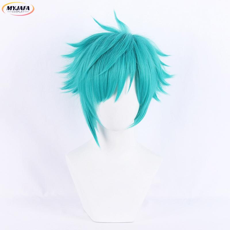 Парик для косплея Heartsteel Aphelios LOL Cosplay, короткие, синие, зеленые, термостойкие, синтетические волосы, игровые парики для аниме + шапочка для парика