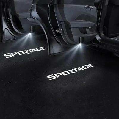 2 шт. Для Sportage Логотип Светодиодные приветственные огни на двери автомобиля HD Беспроводные световые проекторные лампы