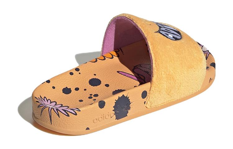 Детские шлепанцы Adidas Originals Adilette, удобные, износостойкие, оранжево-желтые GY3303