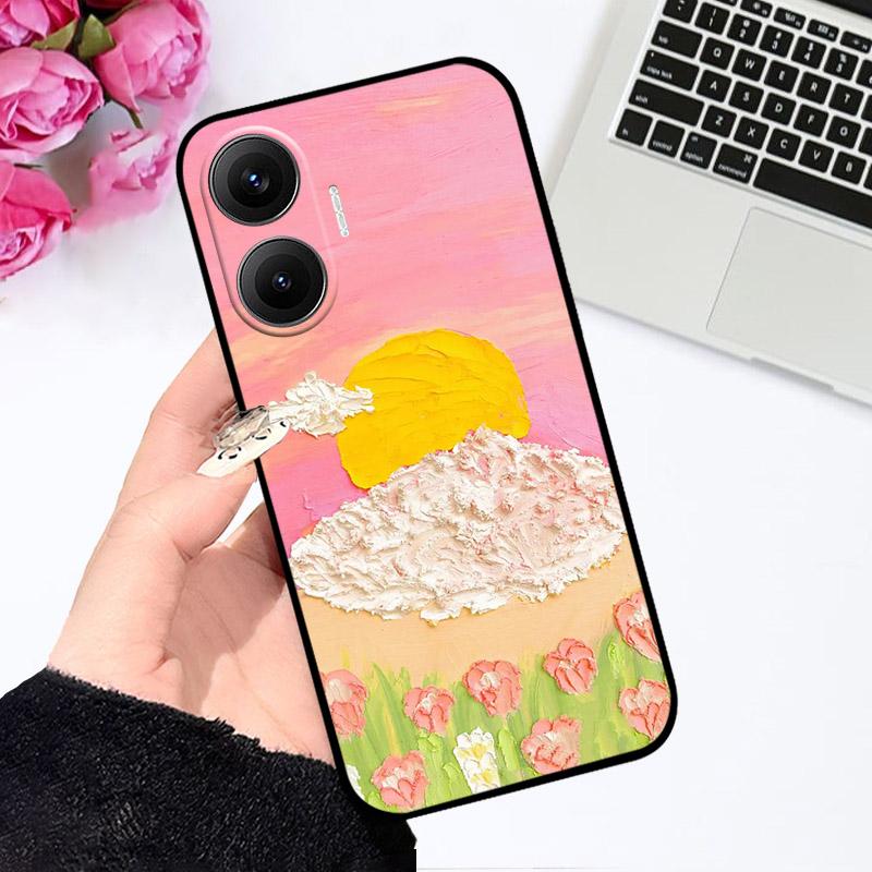 Для Poco F7 Pocophone F 7 PocoF7 5G Чехол Модный Силиконовый Защита Камеры Чехол для Телефона Для Xiaomi Poco F7 Мягкая Задняя Крышка из ТПУ