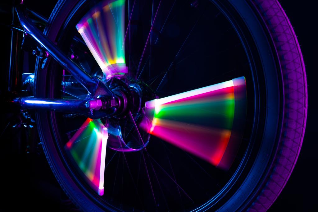 Brightz 3 Tube LED Bicycle Spoke Lights RGB Color Changing