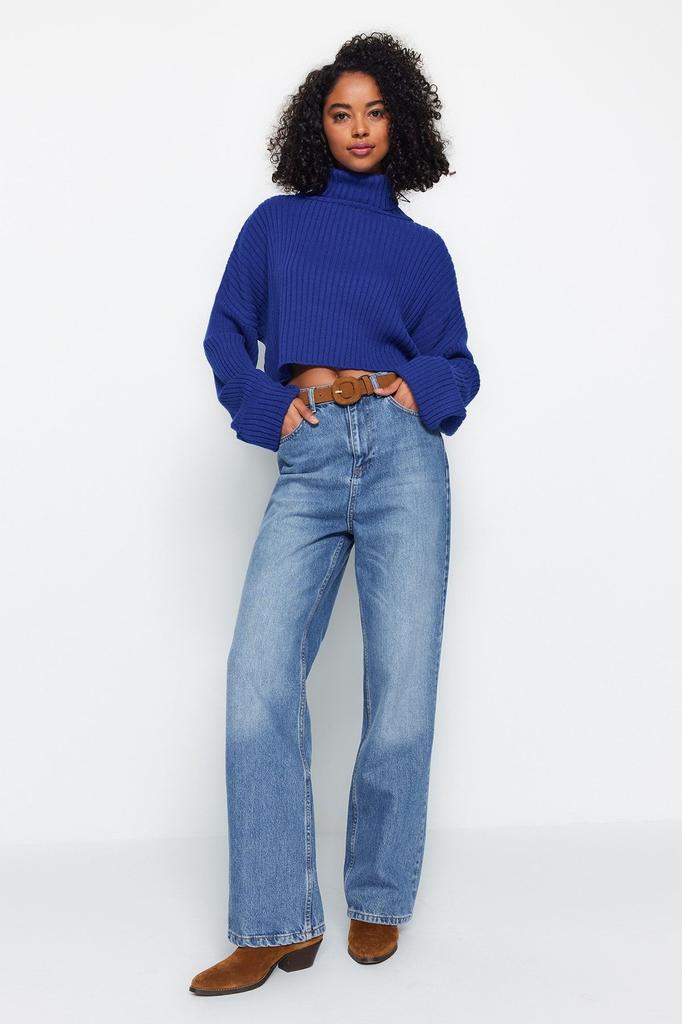 Women's Elegance Style Sweater Stone Crop Basic Knitwear Sweater